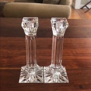 Waterford Crystal Candlesticks - 8”